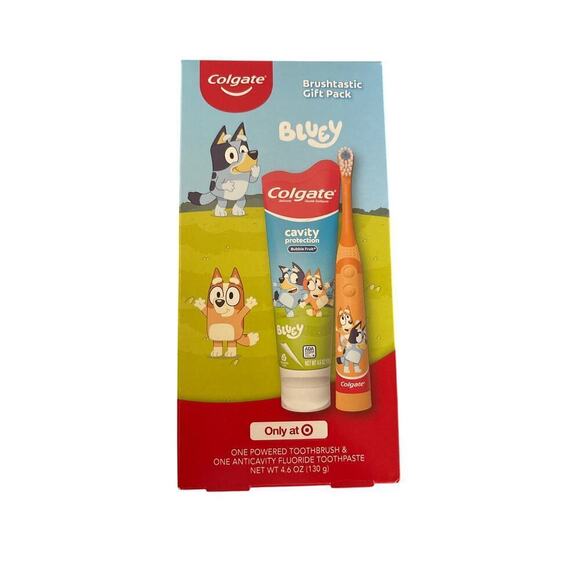 3 boxes COLGATE BLUEY Gift Pack Powered Toothbrush & Bubble Fruit Toothpaste​ - Picture 2 of 3